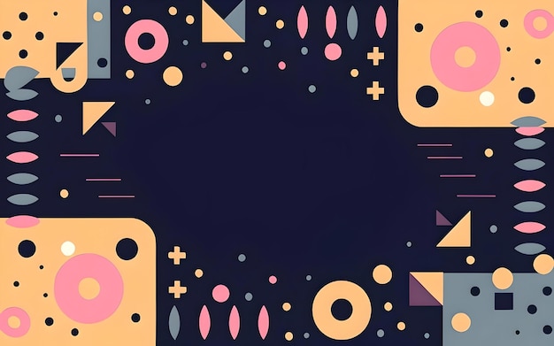 A colorful illustration of a abstract pattern background poster