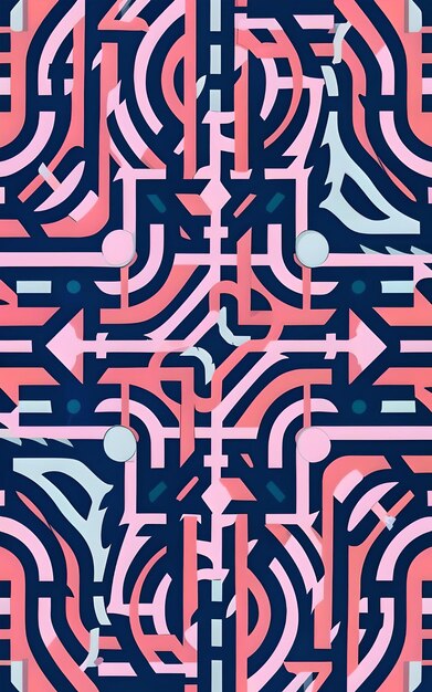 A colorful illustration of a abstract pattern background poster