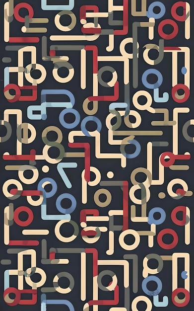 A colorful illustration of a abstract pattern background poster