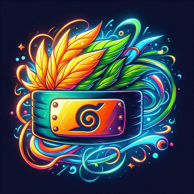 a colorful illustration of a bowl with a rainbow and a wave