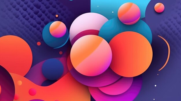 a colorful illustration of a colorful colorful abstract background with circles and circles