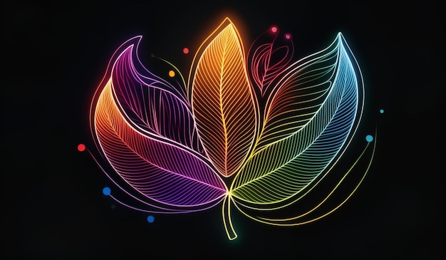 a colorful illustration of a flower with a colorful background