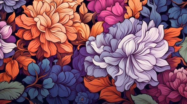 A colorful illustration of flowers.