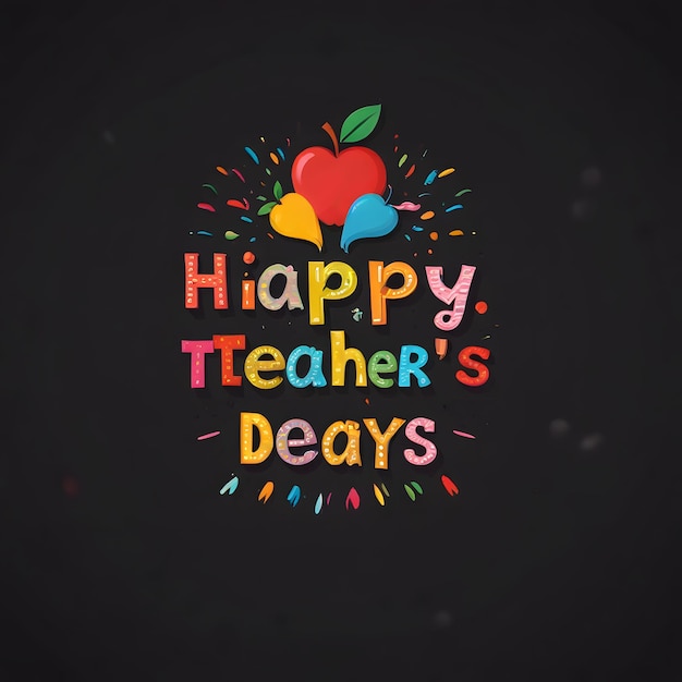 Photo a colorful illustration of a happy teachers days days days day