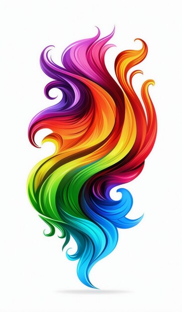 a colorful illustration of a rainbow colored wave