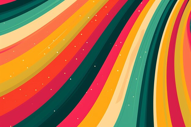 a colorful illustration of a rainbow striped background