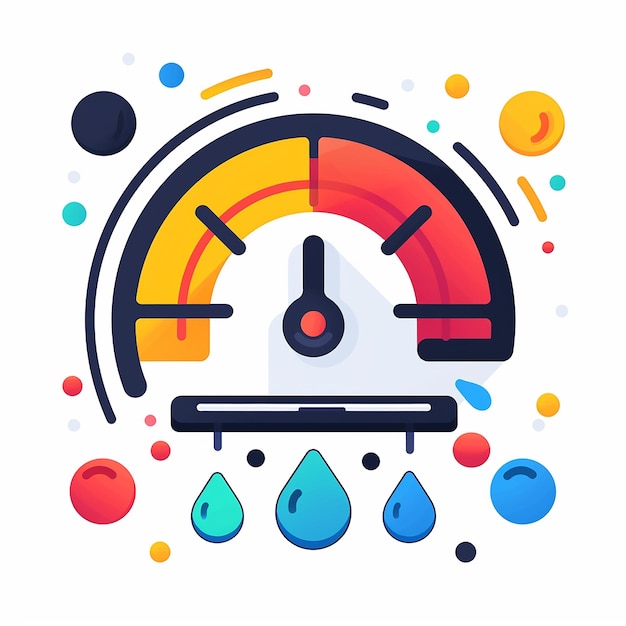 Photo a colorful illustration of a scale with a rainbow on it