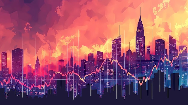 a colorful illustration of a skyline with the words  nyc  on it