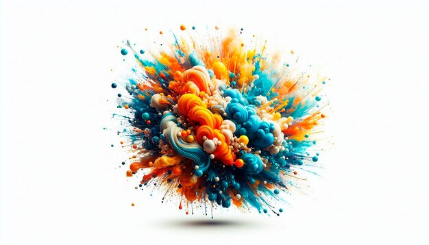 Photo a colorful illustration of a splash of liquid