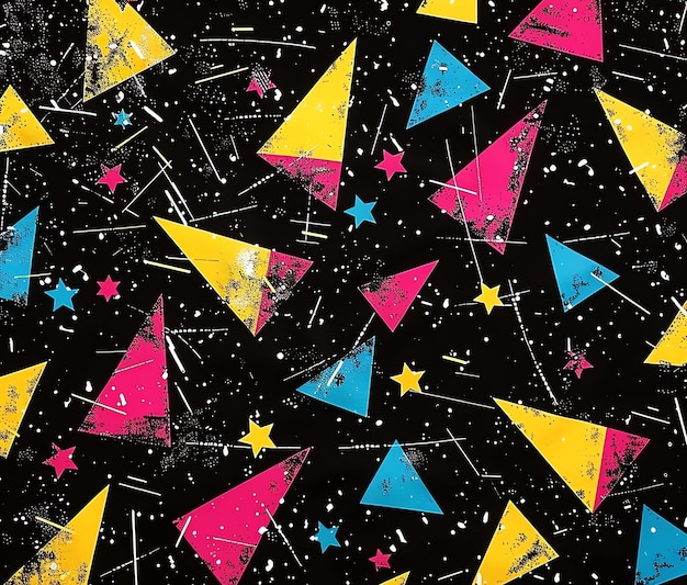 a colorful illustration of stars and the word star on a black background