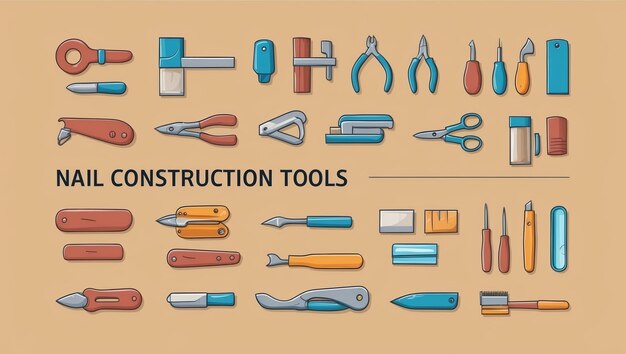 Photo a colorful illustration of various tools ideal for diy projects and workshops