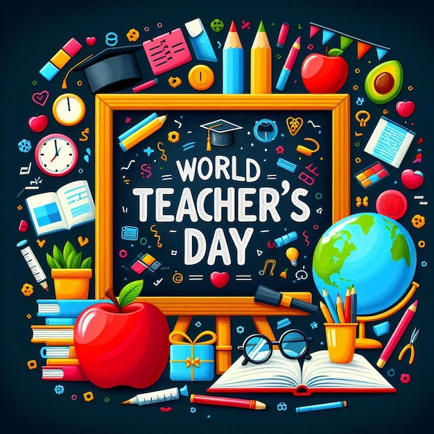 Colorful illustration for World Teachers Day