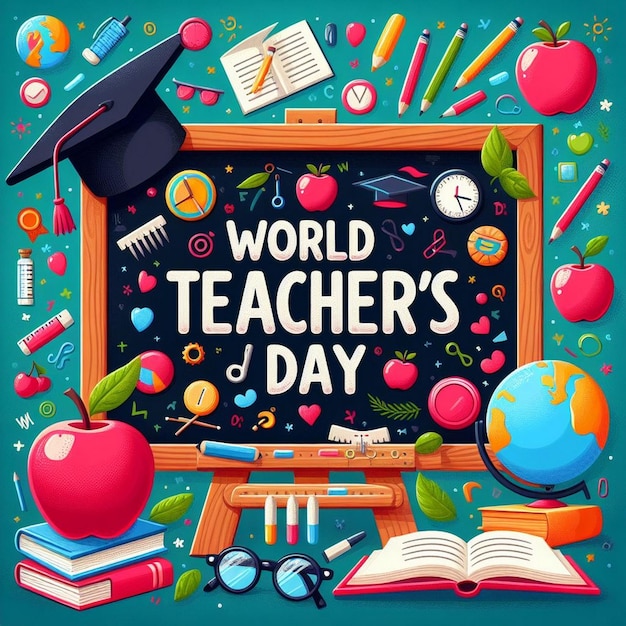 Colorful illustration for World Teachers Day