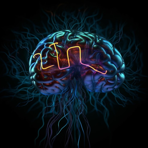 A colorful image of a brain with the word z in the middle.