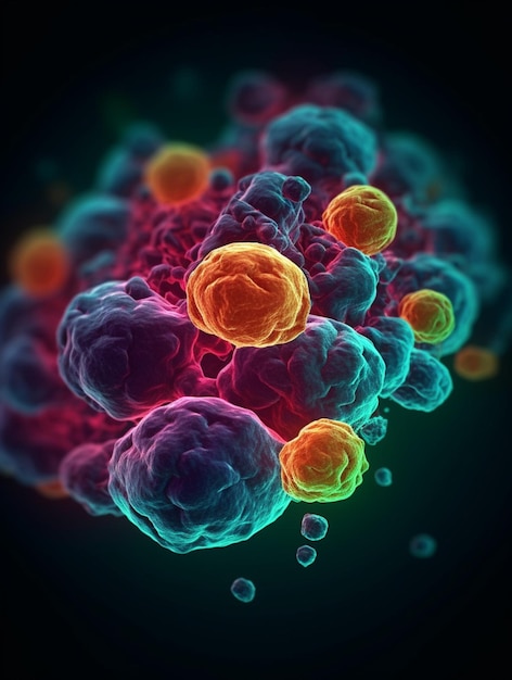 A colorful image of a cell with the number 2 on it