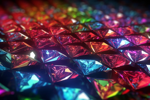 A colorful image of a diamond pattern