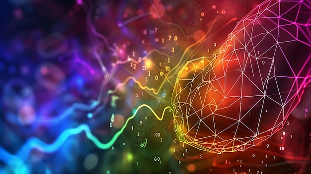 a colorful image of a digital art with a colorful background