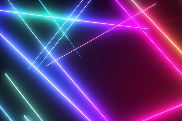 a colorful image of lines that say light