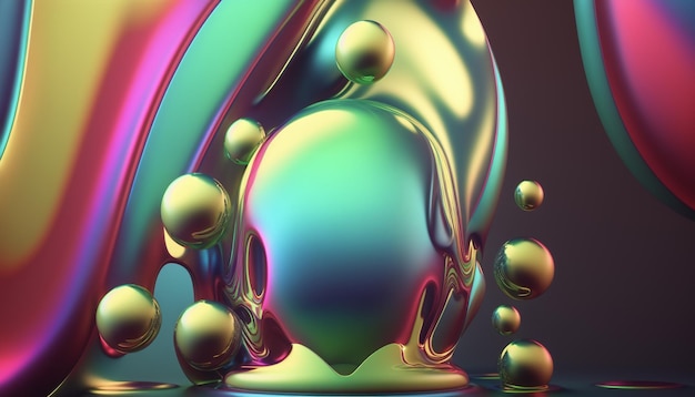 A colorful image of a liquid with the word " on it. "