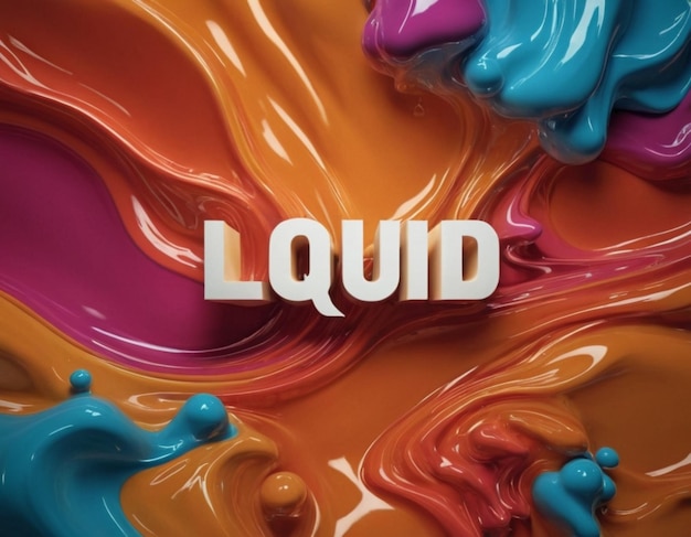 a colorful image of a liquid with the word liquid on it