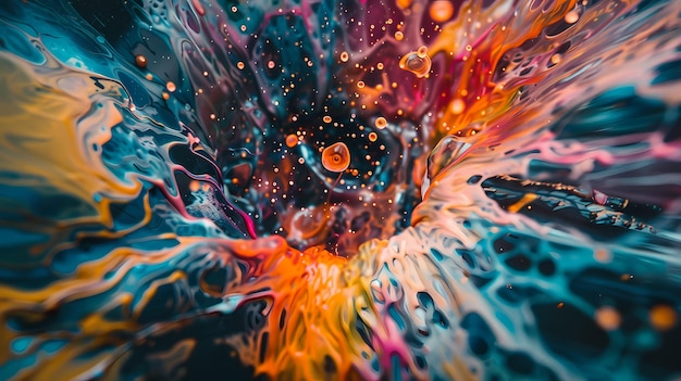 a colorful image of a liquid with the words  the word  on it