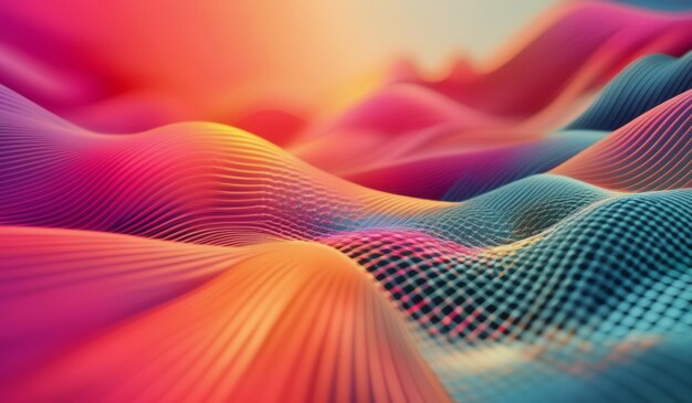 a colorful image of a pattern of lines and shapes