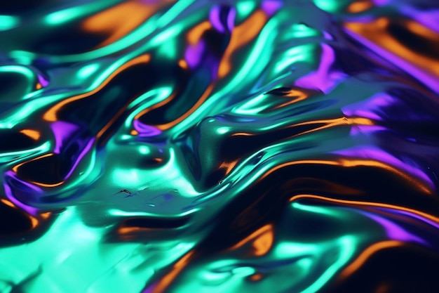 A colorful image of a purple and orange ink.