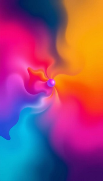 Photo a colorful image of a rainbow colored liquid with a drop of water on the top