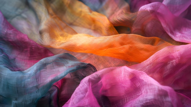 a colorful image of a rainbow colored scarf