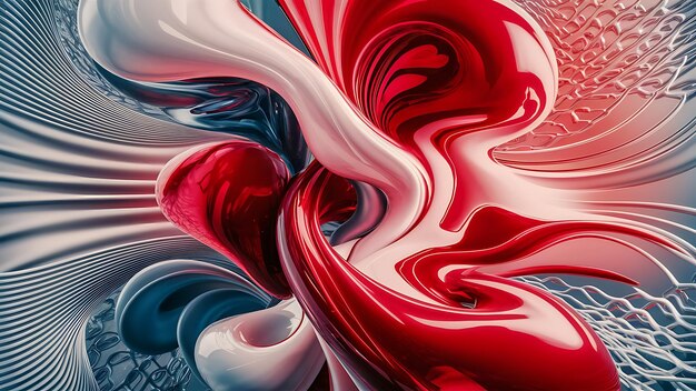 a colorful image of a red white and blue swirl