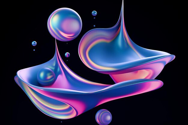 Photo a colorful image of some bubbles with the word quot splashes quot on the bottom