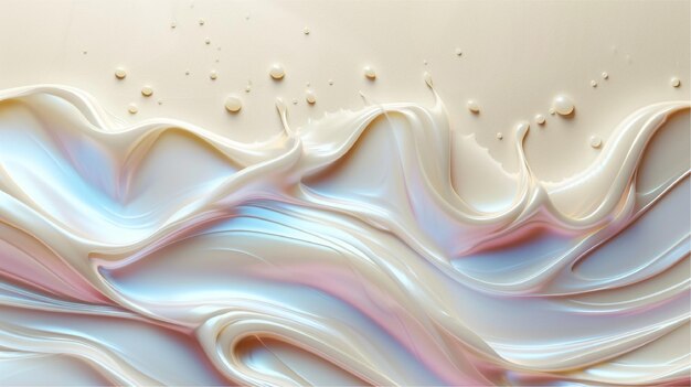 a colorful image of a white and pink liquid with a white background