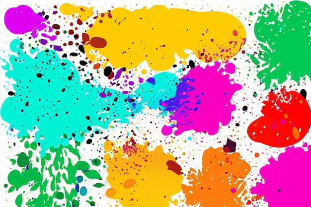 Colorful Ink Splatter Series Dynamic Abstract Shape Vectors