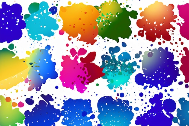 Colorful Ink Splatter Series Dynamic Abstract Shape Vectors