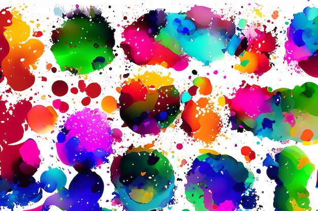 Photo colorful ink splatter series dynamic abstract shape vectors