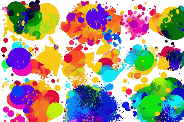 Colorful Ink Splatter Series Dynamic Abstract Shape Vectors