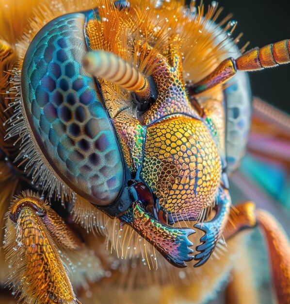 Colorful Insect with Yellow and Blue Spots