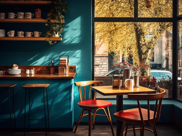 Colorful Interior Restaurant