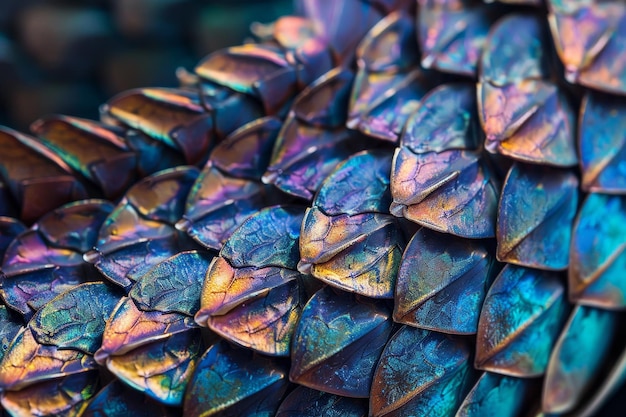 A colorful and intricate pattern of scales