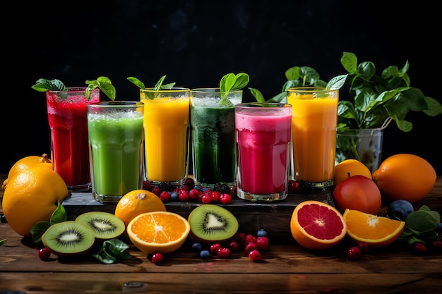 Colorful juicing creations homemade fruit juice