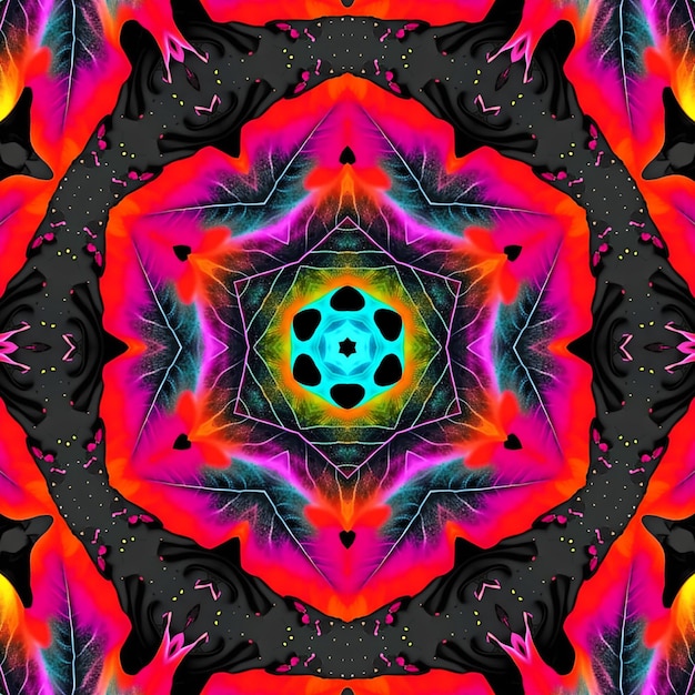 A colorful kaleidoscope with a colorful background.