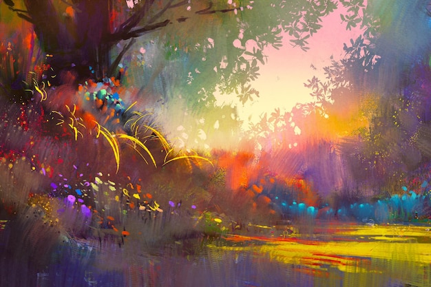 colorful landscape painting