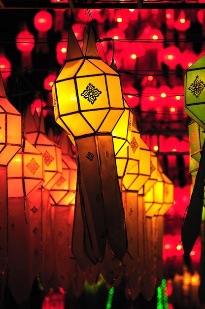 Colorful Lantern Festival or Yee Peng Festival 