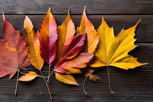 colorful leaves frame or background