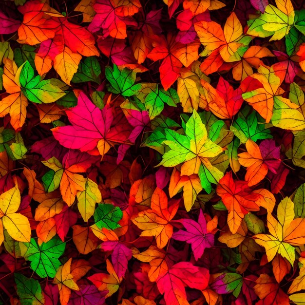 Photo colorful leaves wallpaper colorful leaf of a flower