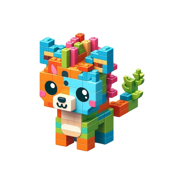 a colorful lego animal made by legos is shown