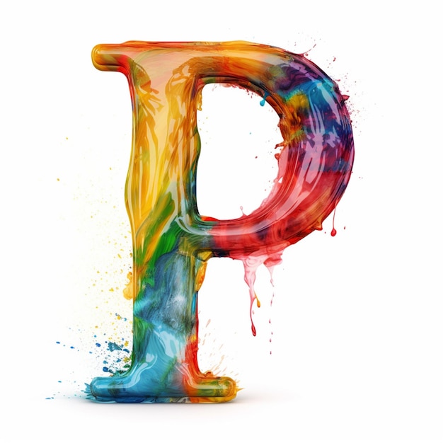 A colorful letter p with the word " p " in the middle.