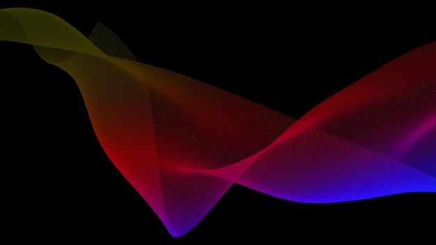 a colorful light is lit up with a black background