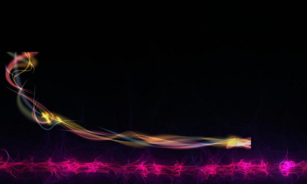 Colorful Line and Wave Background with Light Banner Flyer Template Wallpaper