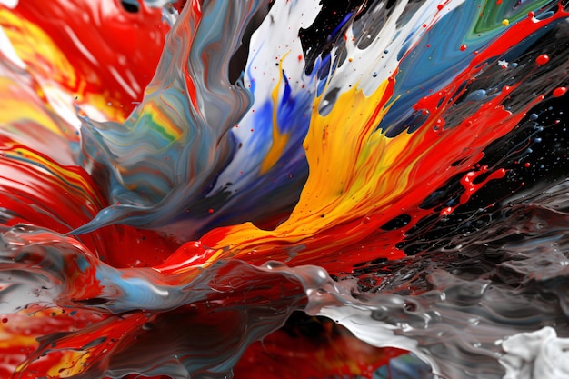 A colorful liquid is being splashed in the air